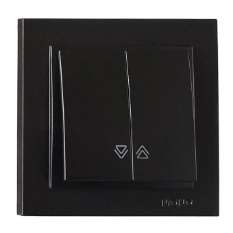 Выключатель управления жалюзи 2 клавишный, Графит, Despina 102-202025-113