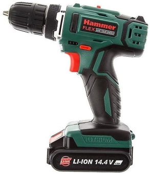 Дрель-шуруповерт на аккумуляторе 14,4 V (2 * Ak/Li-Ion 1,5 Ah), Acd145li Hammer Flex
