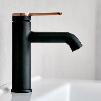 Смеситель для умывальника - MAT│ECO Серия GRAND - на умывальник, однорычажный, черный
