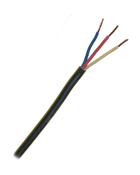 Провод электрический ПВС 3x0.75 (черный)