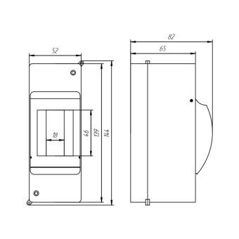 Корпус пластиковый 2-модульный e.plbox.stand.n.02k, навесной