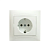 Розетка с заземлением Elmos 9206-42 Jasmin 16 A 230 В Белый