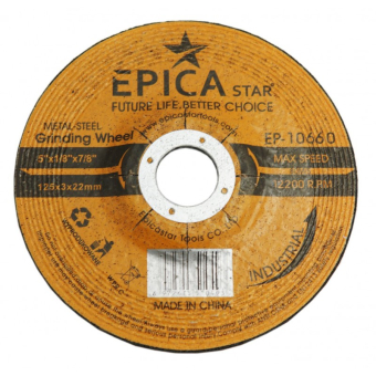 Диск шлифовальный по металлу Ø125*3*22мм, EP-10660, Epica Star