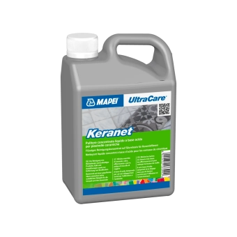 Концентрированное чистящее средство на кислотной основе для удаления остатков цементных растворов Mapei Ultra Care Keranet 0,9L