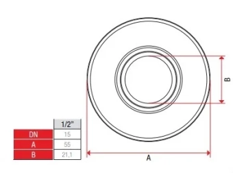 Декоративная накладка из нержавеющей стали для смесителя ITAP под раковину - 55 x 21 мм