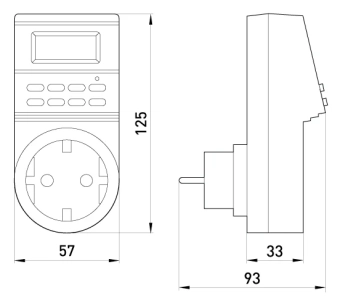 Таймер электронный с розеткой