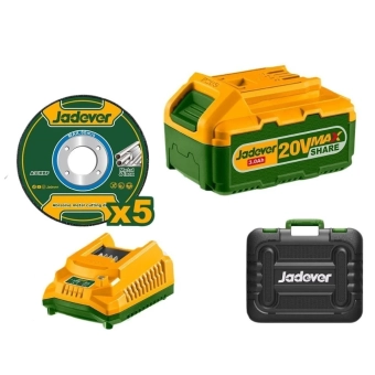 Беспроводная УШМ на аккумуляторе 20V 3Ah; Ø115мм; 3000/9000 rpm; Jadever