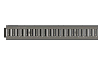 Лоток водоотводный POLYMAX BASIC DN100 H120 с решеткой стальной оцинкованной A15 (1000x160x120)