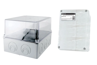 Распределительная коробка 240x195x165 для внутреннего монтажа прозрачная IP55 TDM