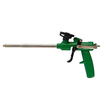 Пистолет для пены 200мм, алюминиевая зеленая рукоятка