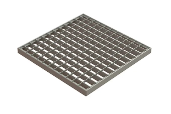 Решетка ливневая из оцинкованной стали Basic для дождеприемника 400х400 А15 (390x390x24)