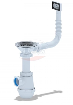 Сифон АНИ Грот 3 Ø1/2"*40 с гибким переливом