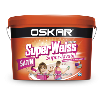 OSKAR Super Weiss Satin, Супер моющая, против плесени, 15л