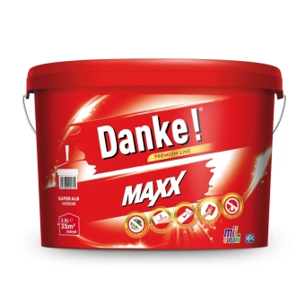 Моющаяся краска для внутренних работ, Danke Maxx, белая, 2,5 л.