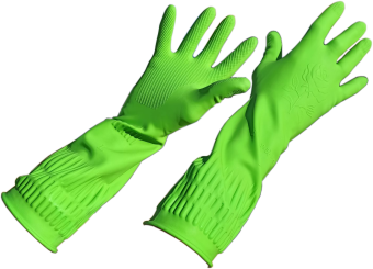 Перчатки хозяйственные высокие Latex Зеленые