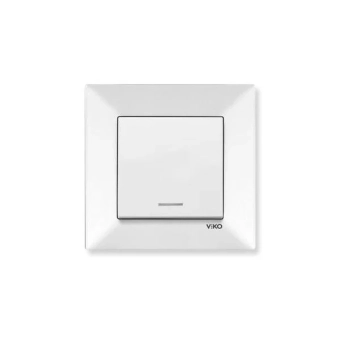 Выключатель одноклавишный с подсветкой Meridian Viko by Panasonic. белый
