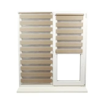 Рольшторы день-ночь BH-02 cвeтлo-кopичнeвый 0,55×1,70 м