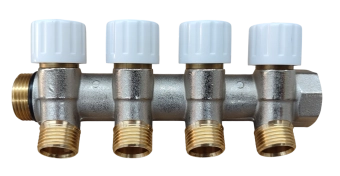 Распределительный коллектор с клапаном, наклоненный на 35° - 4-ходовой ITALIA