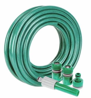 Шланг садовый ПВХ 5/8" (Øin16*out20мм) 50м; зелёный сверху / черный внутри; Orientflex