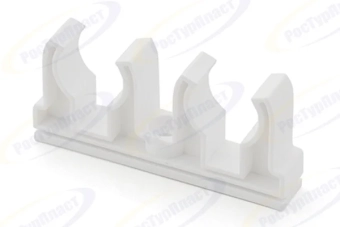 Опора двойная для труб Ø32мм, белый, RTP