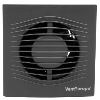 Вентилятор вытяжной осевой Vent Europe ELEGIA 100 d.100 мм, 7.8 Вт, черный матовый, пластиковый