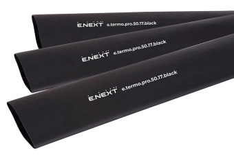 Термоусадочная трубка с клеевым слоем, 50/17, 1м, черная