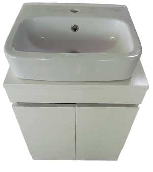 Шкаф для ванной Lavabo + умывальник Square 45 белый