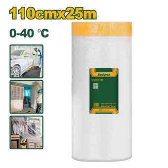 Пленка защитная 110cm*25m с малярной лентой JDXR2308 Jadever