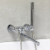 Смеситель для ванны и умывальника на стену с гарнитурой для душа - MAT│ECO Серия FRANCO - вентильный, хром