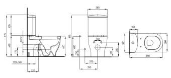 Компакты пристенные Auva+Capac Slim Duroplast Viba Seramik