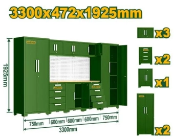 Модульный усиленный гаражный шкаф 3300*472*1925 мм JDCS3A08 Jadever