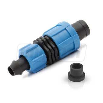 Коннектор PE + для ленты D. 17 (c резинкой (T) и гайкой) UNITAPE