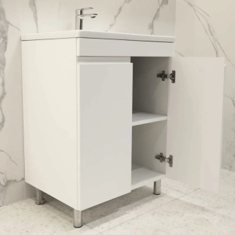 Шкаф напольный Studio Duo белый матовый под умывальник Argo 600