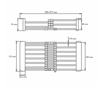 Раздвижная сушилка Коландер ZERIX для посуды BAS-01 GRAY (серый)