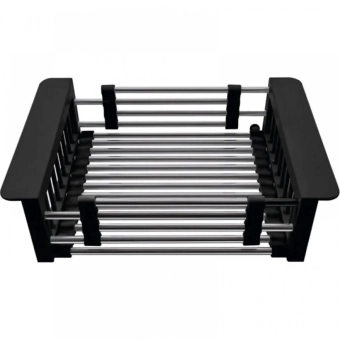 Раздвижная сушилка Коландер ZERIX для посуды BAS-01 черная