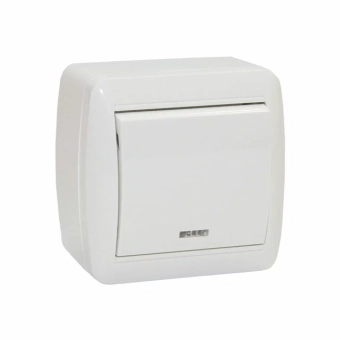 Выключатель одноклавишный с индикатором Elmos 10 A 230 В белый IP44