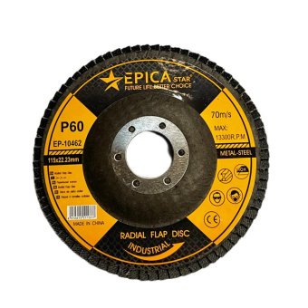Диск шлифовальный по металлу, лепестковый P60 Ø115mm, EP-10462, Epica Star