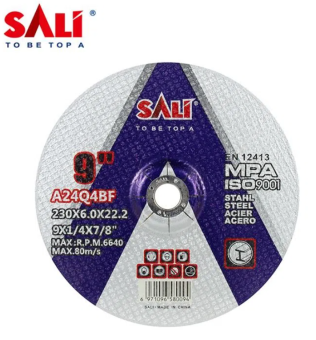 Диск шлифовальный по металлу - оксид алюминия - 230*6*22,2 мм, Sali (9")