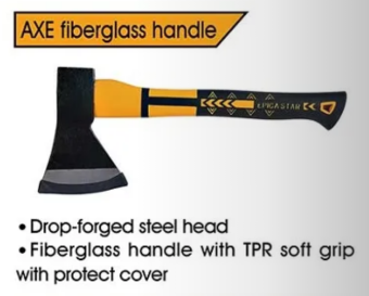 Топор со стеклопластиковой рукоятью с защитным покрытием TRP 1000гр, EP-20478, Epica Star