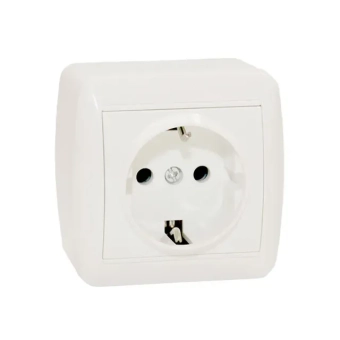 Розетка с заземлением Elmos 8001-42 16 A 230 В Белый