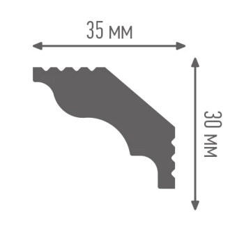 Плинтус потолочный PLINTEX D 35/30
