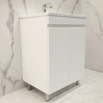 Шкаф напольный Studio Duo белый матовый под умывальник Argo 600