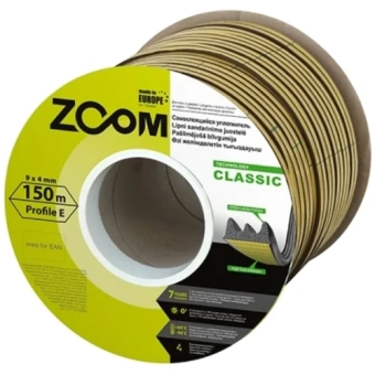 Уплотнительная лента Zoom Classic "E" (9х4мм), черная