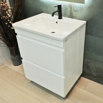 Шкаф напольный Studio белый матовый под умывальник Argo 600