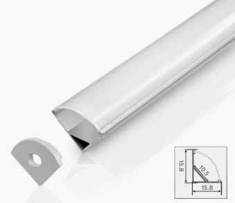 Профиль LED угловой 2m 15.8*15.8mm PL-1616 2m алюминий PANLIGHT