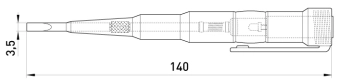 Индикатор-тестер e.tool.test08 140х3, 5 прямой шлиц АС/DC70 -250В