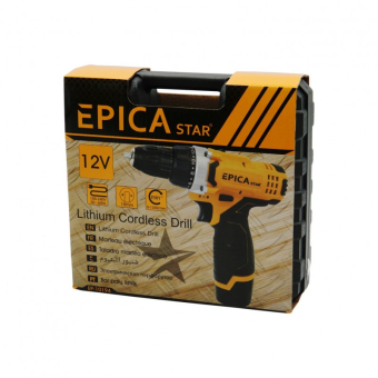 Шуруповерт с двумя аккумуляторами 12V, ударный, EP-10194, Epica Star