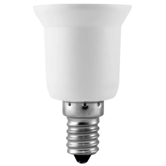 Переходник для ламп пластиковый TDM E14-E27 белый