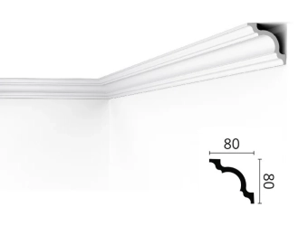 Плинтус потолочный LX-110 80*80*2000 мм, экструдированный полистирол