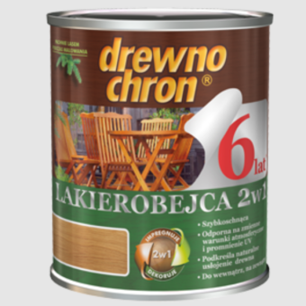 Лак тонирующий 2 в 1, орех темный, 0,8л, Drewnochron Lakierobejca 2w1
